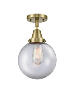 Beacon - 1 Light - 8 inch - Antique Brass - Semi-Flush Mount (3442|447-1C-AB-G202-8-LED)