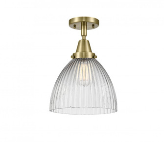Seneca Falls - 1 Light - 10 inch - Antique Brass - Semi-Flush Mount (3442|447-1C-AB-G222)