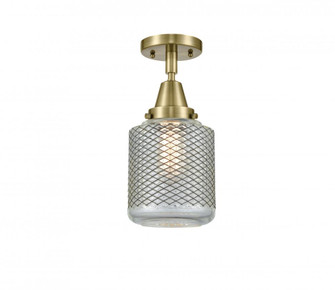 Stanton - 1 Light - 6 inch - Antique Brass - Semi-Flush Mount (3442|447-1C-AB-G262)