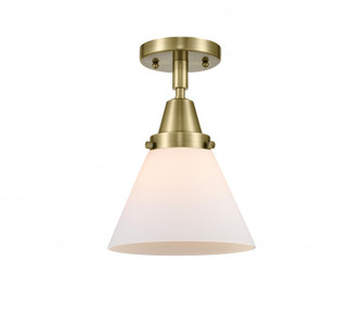 Cone - 1 Light - 8 inch - Antique Brass - Semi-Flush Mount (3442|447-1C-AB-G41-LED)