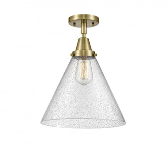 Cone - 1 Light - 12 inch - Antique Brass - Flush Mount (3442|447-1C-AB-G44-L)