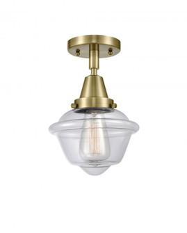 Oxford - 1 Light - 8 inch - Antique Brass - Flush Mount (3442|447-1C-AB-G532-LED)