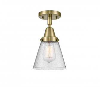 Cone - 1 Light - 6 inch - Antique Brass - Semi-Flush Mount (3442|447-1C-AB-G64)