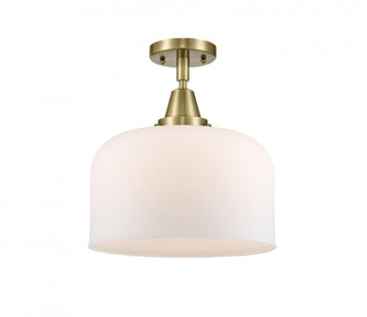 Bell - 1 Light - 12 inch - Antique Brass - Semi-Flush Mount (3442|447-1C-AB-G71-L)