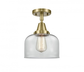 Bell - 1 Light - 8 inch - Antique Brass - Semi-Flush Mount (3442|447-1C-AB-G72)