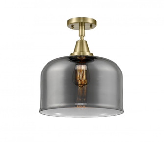 Bell - 1 Light - 12 inch - Antique Brass - Semi-Flush Mount (3442|447-1C-AB-G73-L)