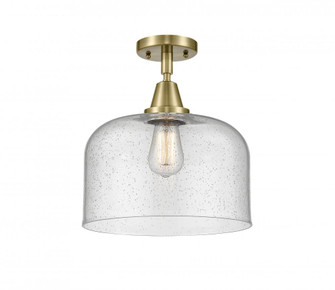 Bell - 1 Light - 12 inch - Antique Brass - Semi-Flush Mount (3442|447-1C-AB-G74-L-LED)