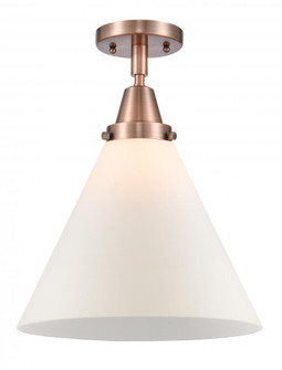 Cone - 1 Light - 12 inch - Antique Copper - Semi-Flush Mount (3442|447-1C-AC-G41-L-LED)