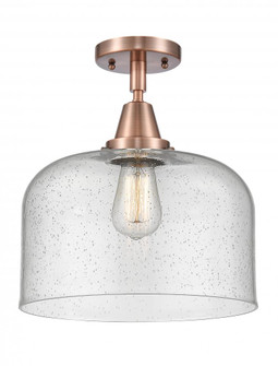 Bell - 1 Light - 12 inch - Antique Copper - Semi-Flush Mount (3442|447-1C-AC-G74-L-LED)