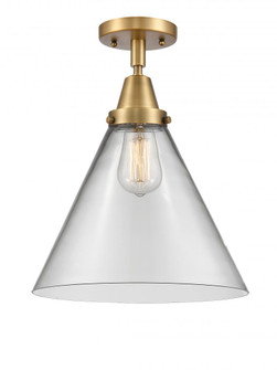 Cone - 1 Light - 12 inch - Brushed Brass - Semi-Flush Mount (3442|447-1C-BB-G42-L-LED)