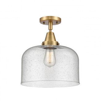 Bell - 1 Light - 12 inch - Brushed Brass - Semi-Flush Mount (3442|447-1C-BB-G74-L-LED)