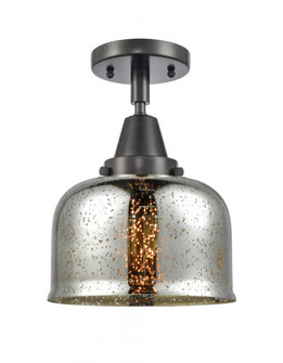 Bell - 1 Light - 8 inch - Matte Black - Semi-Flush Mount (3442|447-1C-BK-G78-LED)