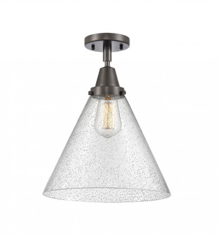 Cone - 1 Light - 12 inch - Oil Rubbed Bronze - Semi-Flush Mount (3442|447-1C-OB-G44-L-LED)
