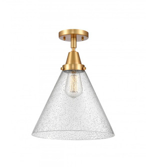 Cone - 1 Light - 12 inch - Satin Gold - Semi-Flush Mount (3442|447-1C-SG-G44-L-LED)