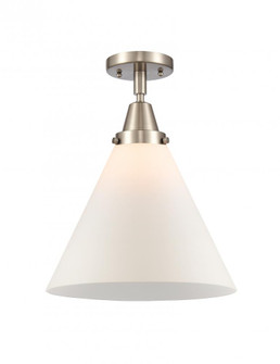 Cone - 1 Light - 12 inch - Brushed Satin Nickel - Semi-Flush Mount (3442|447-1C-SN-G41-L-LED)