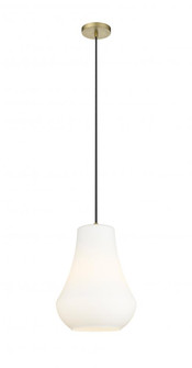 Fairfield - 1 Light - 12 inch - Brushed Brass - Cord hung - Mini Pendant (3442|491-1P-BB-G571-12)