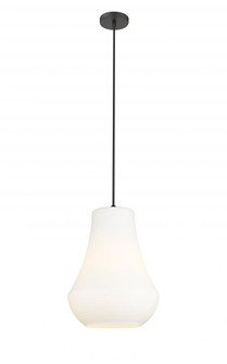 Fairfield - 1 Light - 12 inch - Matte Black - Cord hung - Mini Pendant (3442|491-1P-BK-G571-12)