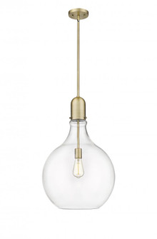 Amherst - 1 Light - 16 inch - Brushed Brass - Stem hung - Pendant (3442|492-1S-BB-G582-16-LED)