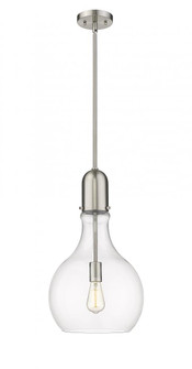 Amherst - 1 Light - 12 inch - Brushed Satin Nickel - Stem hung - Mini Pendant (3442|492-1S-SN-G582-12)