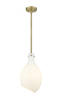 Norwalk - 1 Light - 9 inch - Brushed Brass - Stem hung - Mini Pendant (3442|493-1S-BB-G551-9-LED)