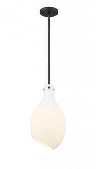 Norwalk - 1 Light - 9 inch - Matte Black - Stem hung - Mini Pendant (3442|493-1S-BK-G551-9)