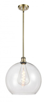 Athens - 1 Light - 14 inch - Antique Brass - Pendant (3442|516-1S-AB-G122-14-LED)