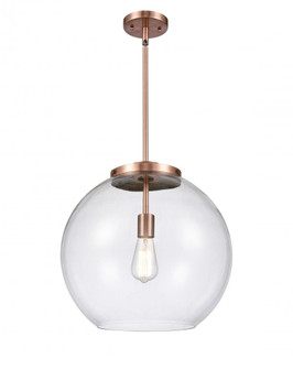 Athens - 1 Light - 16 inch - Antique Copper - Stem Hung - Pendant (3442|221-1S-AC-G122-16)