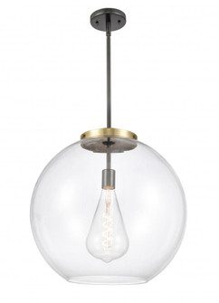 Athens - 1 Light - 18 inch - Black Antique Brass - Stem Hung - Pendant (3442|221-1S-BAB-G122-18-LED)