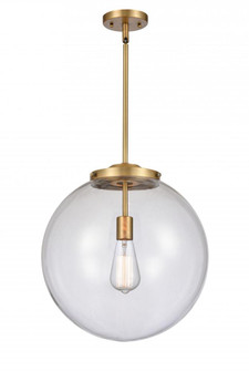 Beacon - 1 Light - 16 inch - Brushed Brass - Stem Hung - Pendant (3442|221-1S-BB-G202-16-LED)