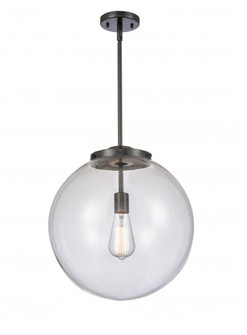 Beacon - 1 Light - 16 inch - Matte Black - Stem Hung - Pendant (3442|221-1S-BK-G202-16)