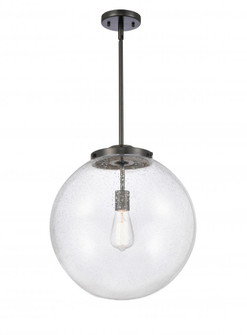 Beacon - 1 Light - 16 inch - Matte Black - Stem Hung - Pendant (3442|221-1S-BK-G204-16)