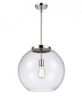 Athens - 1 Light - 16 inch - Polished Chrome - Stem Hung - Pendant (3442|221-1S-PC-G122-16-LED)