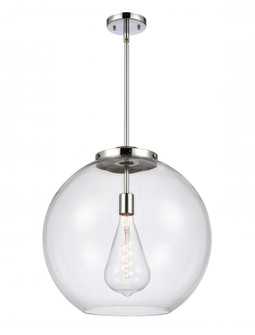 Athens - 1 Light - 18 inch - Polished Chrome - Stem Hung - Pendant (3442|221-1S-PC-G122-18-LED)