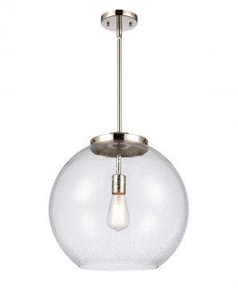 Athens - 1 Light - 16 inch - Polished Nickel - Stem Hung - Pendant (3442|221-1S-PN-G124-16-LED)