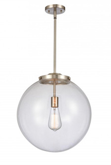 Beacon - 1 Light - 16 inch - Brushed Satin Nickel - Stem Hung - Pendant (3442|221-1S-SN-G202-16-LED)