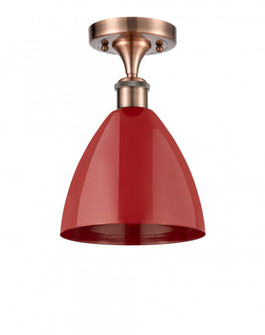 Plymouth - 1 Light - 8 inch - Antique Copper - Semi-Flush Mount (3442|516-1C-AC-MBD-75-RD-LED)