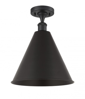 Berkshire - 1 Light - 16 inch - Matte Black - Semi-Flush Mount (3442|516-1C-BK-MBC-16-BK-LED)
