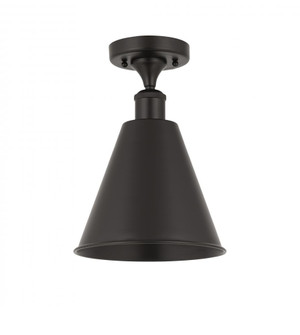 Berkshire - 1 Light - 8 inch - Matte Black - Semi-Flush Mount (3442|516-1C-BK-MBC-8-BK-LED)