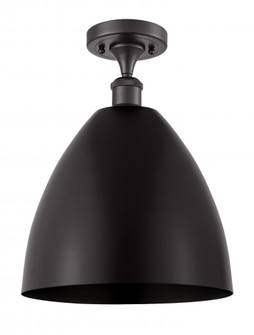 Bristol - 1 Light - 12 inch - Matte Black - Semi-Flush Mount (3442|516-1C-BK-MBD-12-BK-LED)