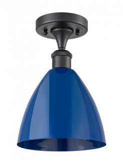 Plymouth - 1 Light - 8 inch - Matte Black - Semi-Flush Mount (3442|516-1C-BK-MBD-75-BL)