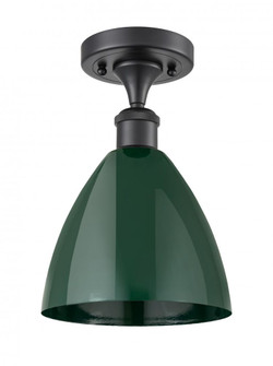 Plymouth - 1 Light - 8 inch - Matte Black - Semi-Flush Mount (3442|516-1C-BK-MBD-75-GR-LED)