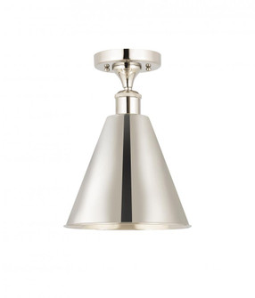 Berkshire - 1 Light - 8 inch - Polished Nickel - Semi-Flush Mount (3442|516-1C-PN-MBC-8-PN)