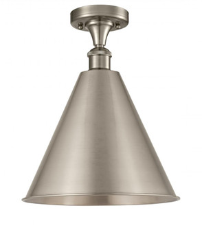 Berkshire - 1 Light - 16 inch - Brushed Satin Nickel - Semi-Flush Mount (3442|516-1C-SN-MBC-16-SN-LED)