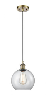 Athens - 1 Light - 8 inch - Antique Brass - Cord hung - Mini Pendant (3442|516-1P-AB-G122-8)