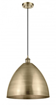 Bristol - 1 Light - 16 inch - Antique Brass - Cord hung - Mini Pendant (3442|516-1P-AB-MBD-16-AB-LED)