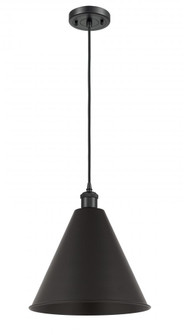 Berkshire - 1 Light - 16 inch - Matte Black - Cord hung - Mini Pendant (3442|516-1P-BK-MBC-16-BK-LED)