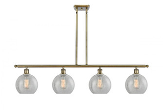 Athens - 4 Light - 48 inch - Antique Brass - Stem hung - Island Light (3442|516-4I-AB-G125-8-LED)