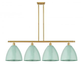 Plymouth - 4 Light - 50 inch - Satin Gold - Stem hung - Island Light (3442|516-4I-SG-MBD-12-SF-LED)