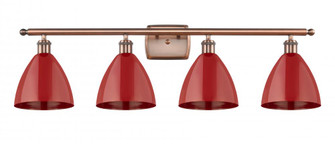 Plymouth - 4 Light - 38 inch - Antique Copper - Bath Vanity Light (3442|516-4W-AC-MBD-75-RD-LED)
