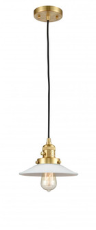 Halophane - 1 Light - 9 inch - Satin Gold - Cord hung - Mini Pendant (3442|201CSW-SG-G1-LED)